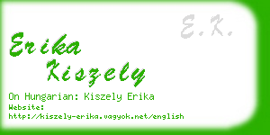 erika kiszely business card